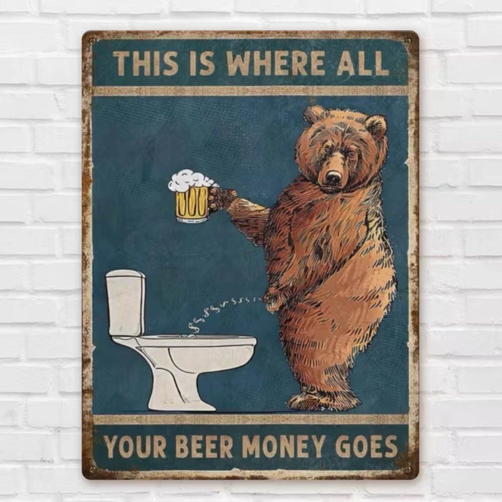 “This Is Where It All” Beer Metal Sign Wall Art 2D Flat Metal Wall Art New - Picture 6 of 6